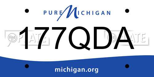 177QDA Michigan License Plate