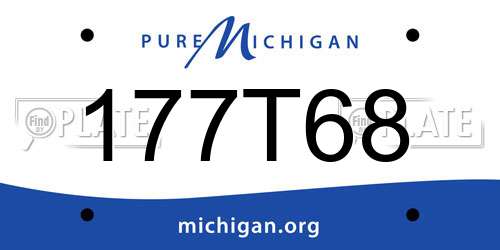 177T68 Michigan License Plate