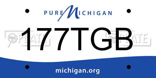 177TGB Michigan License Plate