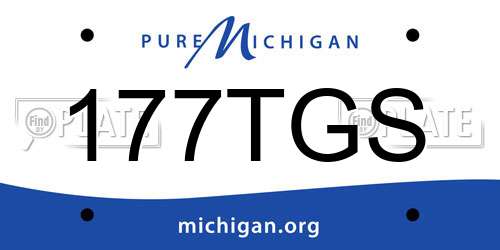 177TGS Michigan License Plate