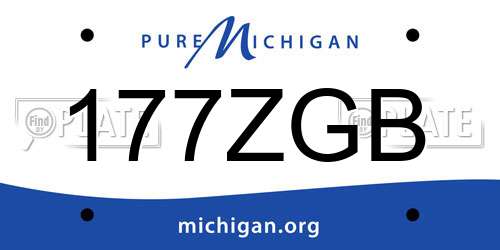 177ZGB Michigan License Plate