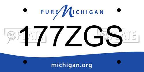 177ZGS Michigan License Plate