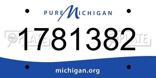 1781382 Michigan License Plate