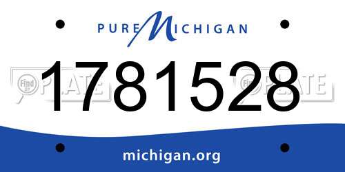 1781528 Michigan License Plate