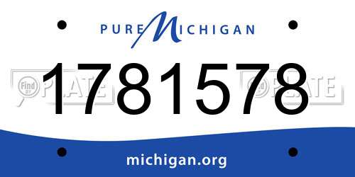 1781578 Michigan License Plate