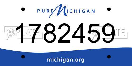 1782459 Michigan License Plate