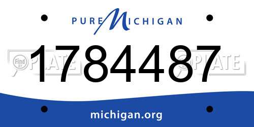 1784487 Michigan License Plate