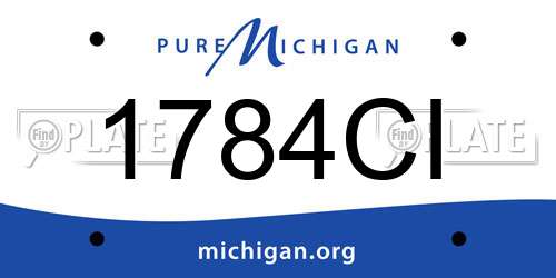 1784CI Michigan License Plate