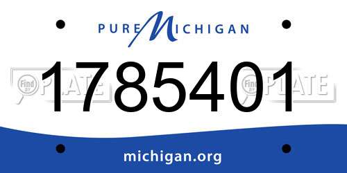 1785401 Michigan License Plate