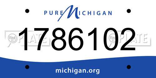 1786102 Michigan License Plate