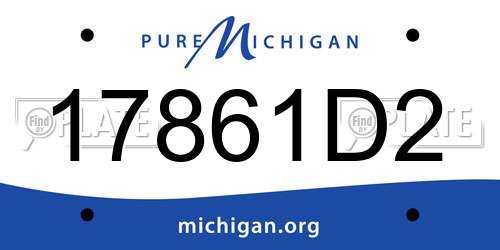 17861D2 Michigan License Plate