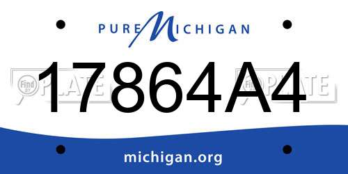 17864A4 Michigan License Plate