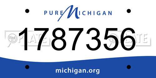 1787356 Michigan License Plate