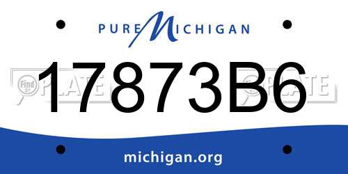 17873B6 Michigan License Plate