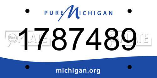 1787489 Michigan License Plate