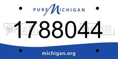 1788044 Michigan License Plate