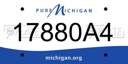 17880A4 Michigan License Plate