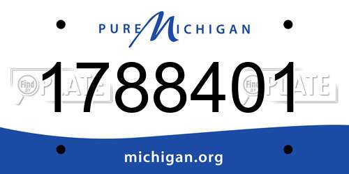 1788401 Michigan License Plate