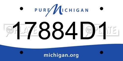 17884D1 Michigan License Plate