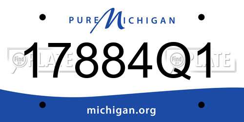 17884Q1 Michigan License Plate