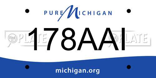 178AAI Michigan License Plate