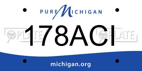 178ACI Michigan License Plate