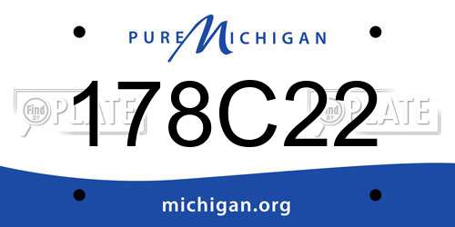 178C22 Michigan License Plate
