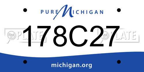 178C27 Michigan License Plate