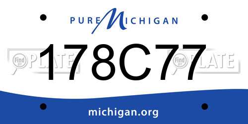 178C77 Michigan License Plate