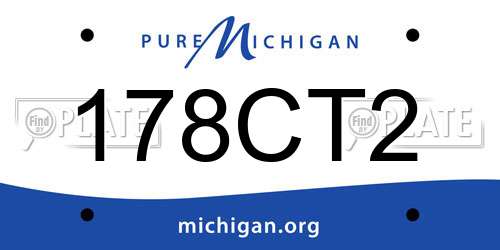 178CT2 Michigan License Plate