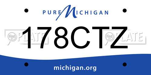 178CTZ Michigan License Plate