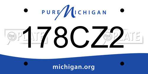 178CZ2 Michigan License Plate
