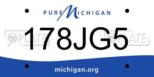 178JG5 Michigan License Plate