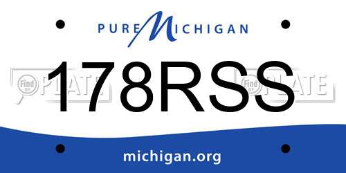178RSS Michigan License Plate