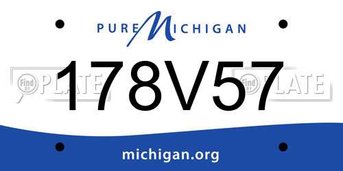 178V57 Michigan License Plate
