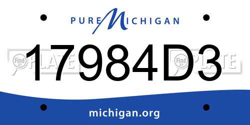 17984D3 Michigan License Plate