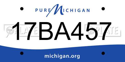17BA457 Michigan License Plate