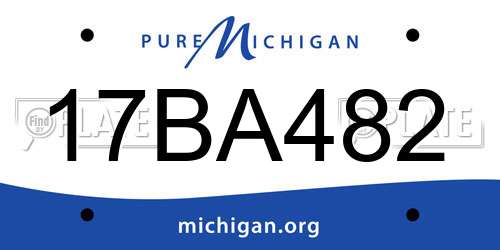 17BA482 Michigan License Plate