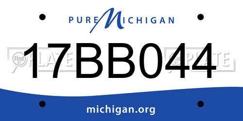 17BB044 Michigan License Plate