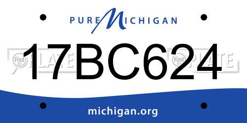 17BC624 Michigan License Plate