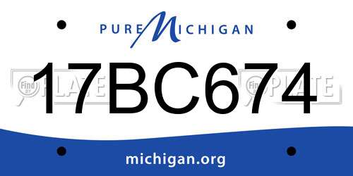 17BC674 Michigan License Plate