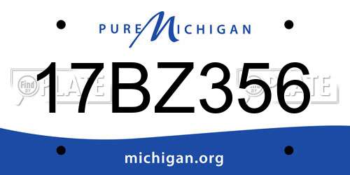 17BZ356 Michigan License Plate