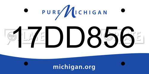 17DD856 Michigan License Plate