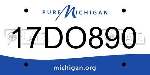 17DO890 Michigan License Plate