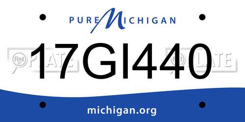 17GI440 Michigan License Plate