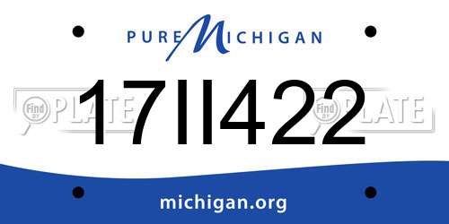 17II422 Michigan License Plate