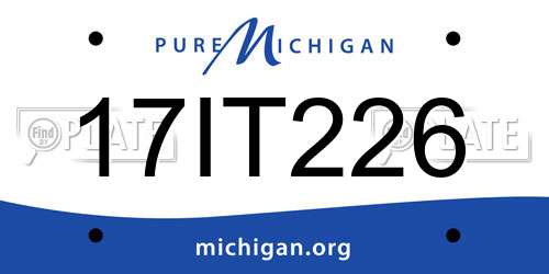 17IT226 Michigan License Plate