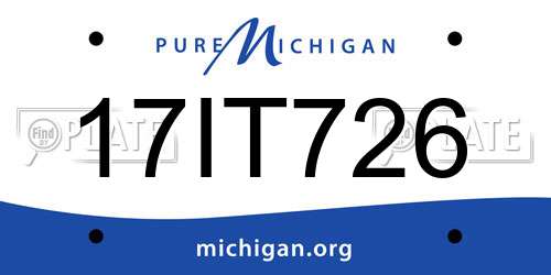 17IT726 Michigan License Plate