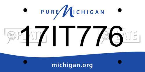 17IT776 Michigan License Plate