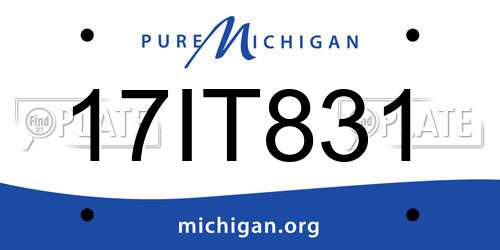 17IT831 Michigan License Plate